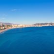 Vista aérea del skyline de Benidorm y la playa de Poniente