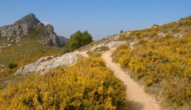 Sendero de montaña en la Serra de Bèrnia, Alicante